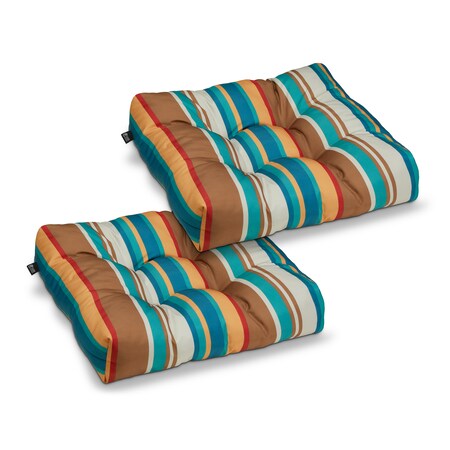 Classic Accessories 19x19x5" Square Seat Cushions, SanteFeStripe, 2PK 62-122-013402-2PK
